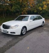 1996 E300D 6 DOOR LIMOUSINE CONVERTED TO 2010 FACE LIFT CAR WHITE MERCEDES 6 DOOR LIMO