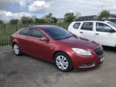 2010/10 REG VAUXHALL INSIGNIA SRI 130 CDTI 2.0 DIESEL RED 5 DOOR HATCHBACK, SHOWING 3 FORMER KEEPERS