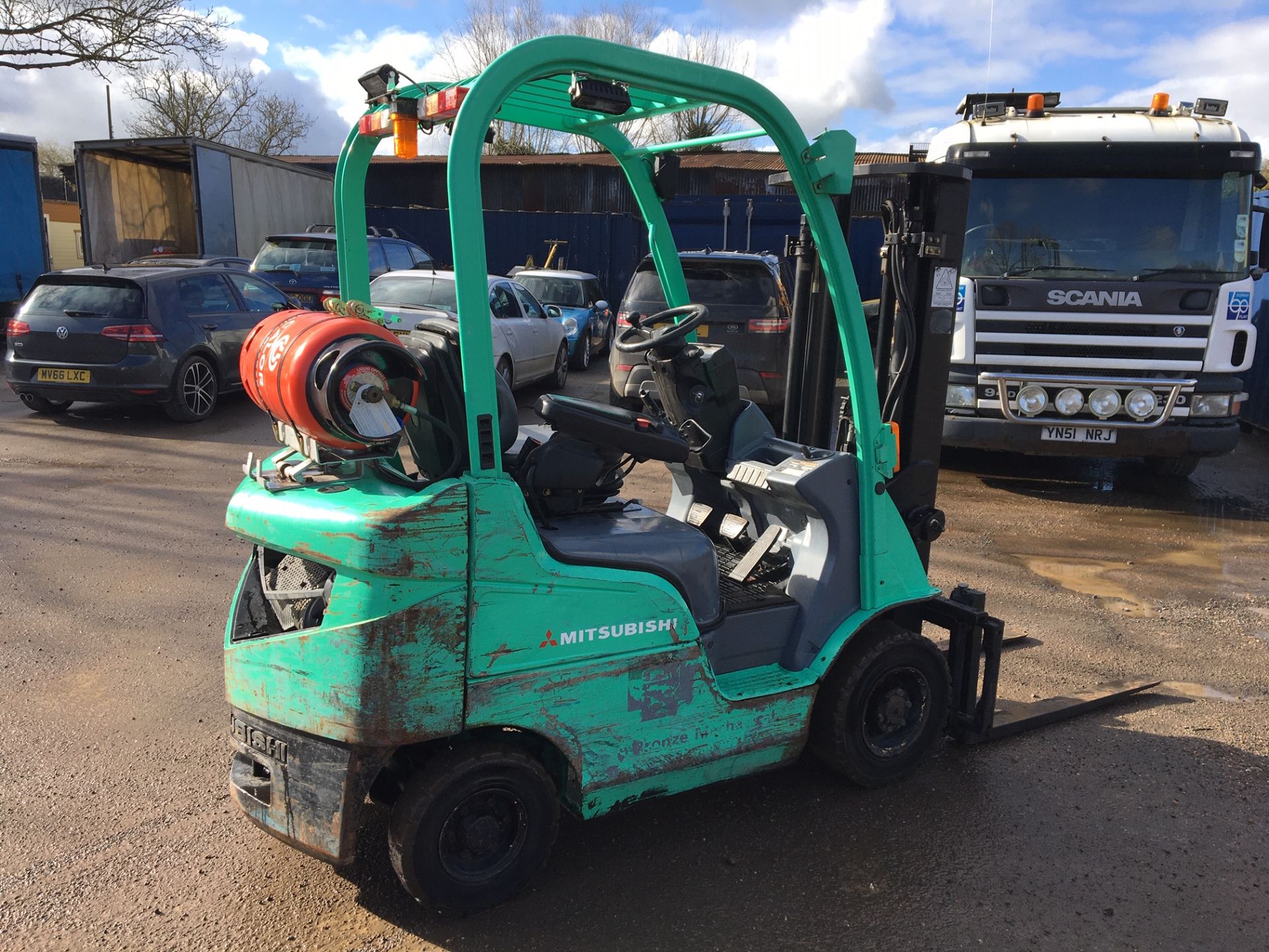 2005 MITSUBISHI FG18 GAS FORKLIFT, FREELIFT MAST, NO FAULTS *PLUS VAT* - Image 2 of 5