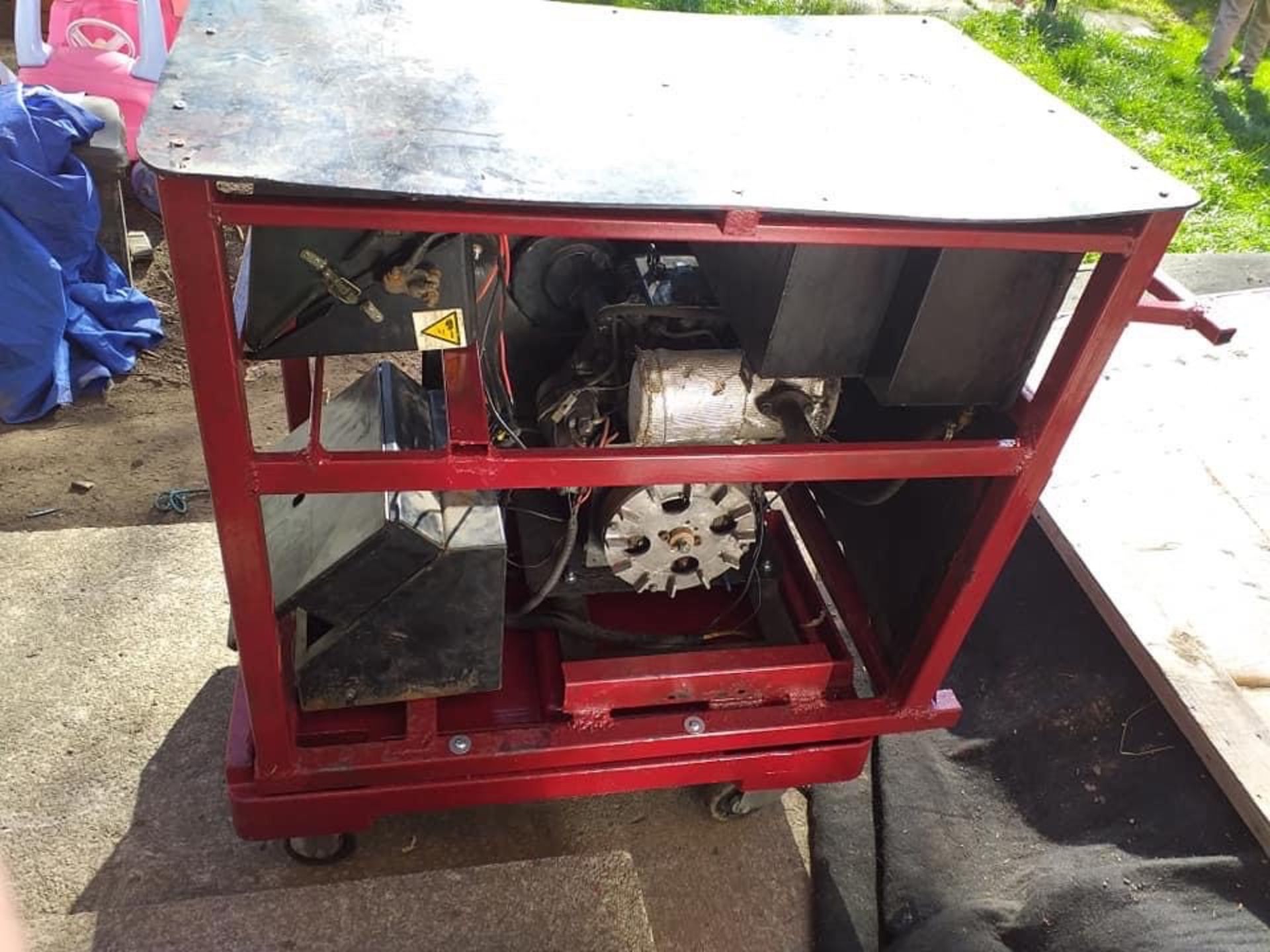 6 KVA KUBOTA GENERATOR, JUST HAD FULL FRAME WELDED UP FOR IT ON WHEELS *NO VAT* - Image 2 of 6