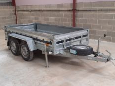 2018 TWIN AXLE CAR TRAILER, ONLY USED A FEW TIMES, IN EXCELLENT CONDITION, ALMOST NEW TYRES *NO VAT*