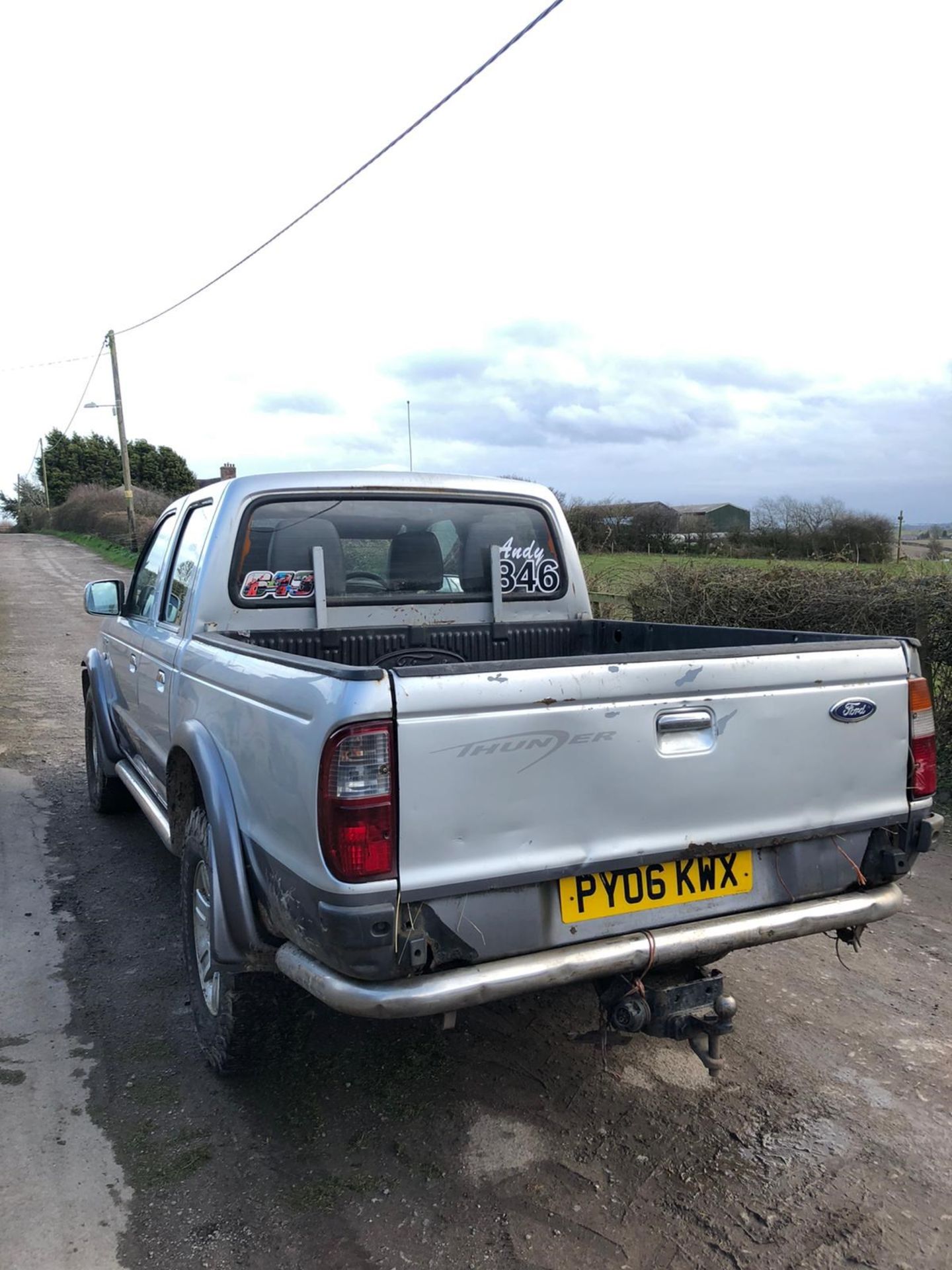 2006/06 REG FORD RANGER XLT THUNDER 2.5 DIESEL PICK-UP SILVER, 4 WHEEL DRIVE *NO VAT* - Image 3 of 8