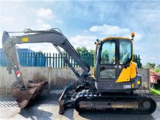 VOLVO ECR88D RUBBER TRACKED DIGGER / EXCAVATOR, YEAR 2015, 4148 HOURS, 3 X BUCKETS, AIR CON, RADIO