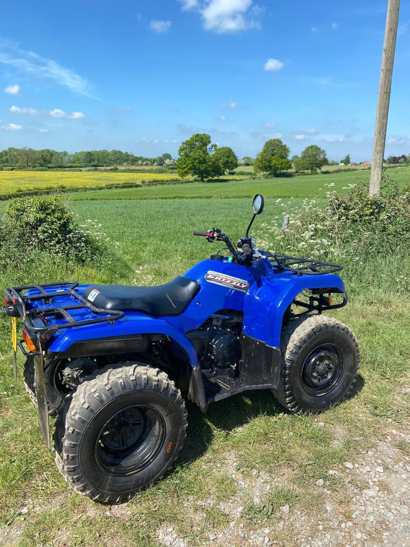 YAMAHA GRIZZLY 4 WHEEL DRIVE FARM QUAD, 188 HOURS, YEAR 2013, ROAD REGISTERED, AUTOMATIC *PLUS VAT* - Image 2 of 10