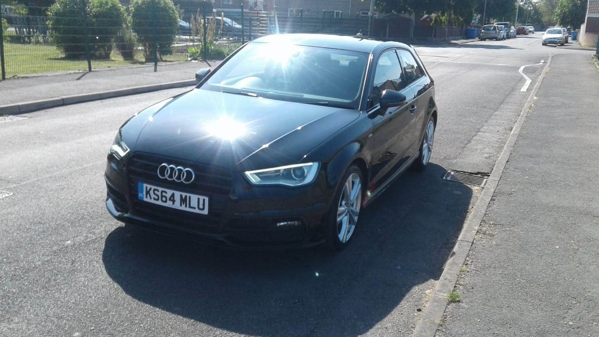 2015/64 REG AUDI A3 S LINE TDI 2.0 DIESEL BLACK 3DR HATCHBACK, SHOWING 0 FORMER KEEPERS *NO VAT* - Image 3 of 14