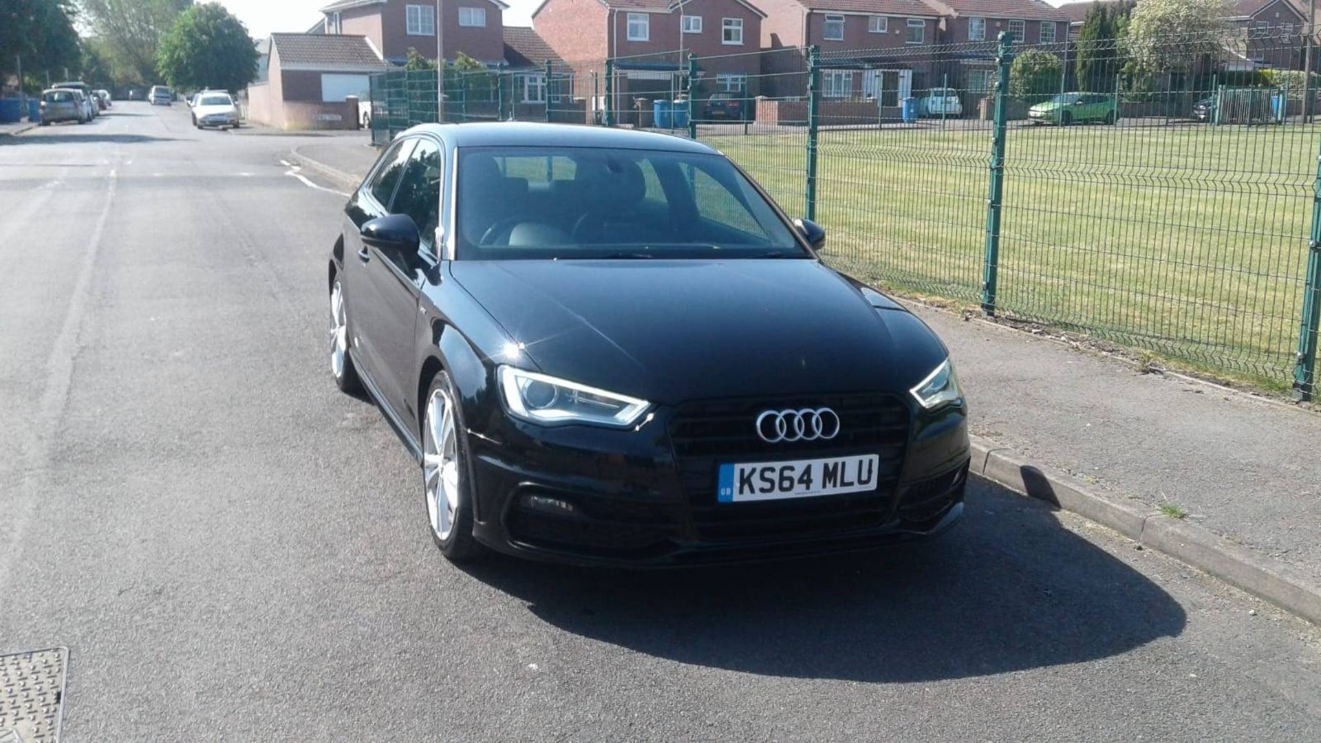 2015/64 REG AUDI A3 S LINE TDI 2.0 DIESEL BLACK 3DR HATCHBACK, SHOWING 0 FORMER KEEPERS *NO VAT* - Image 2 of 14