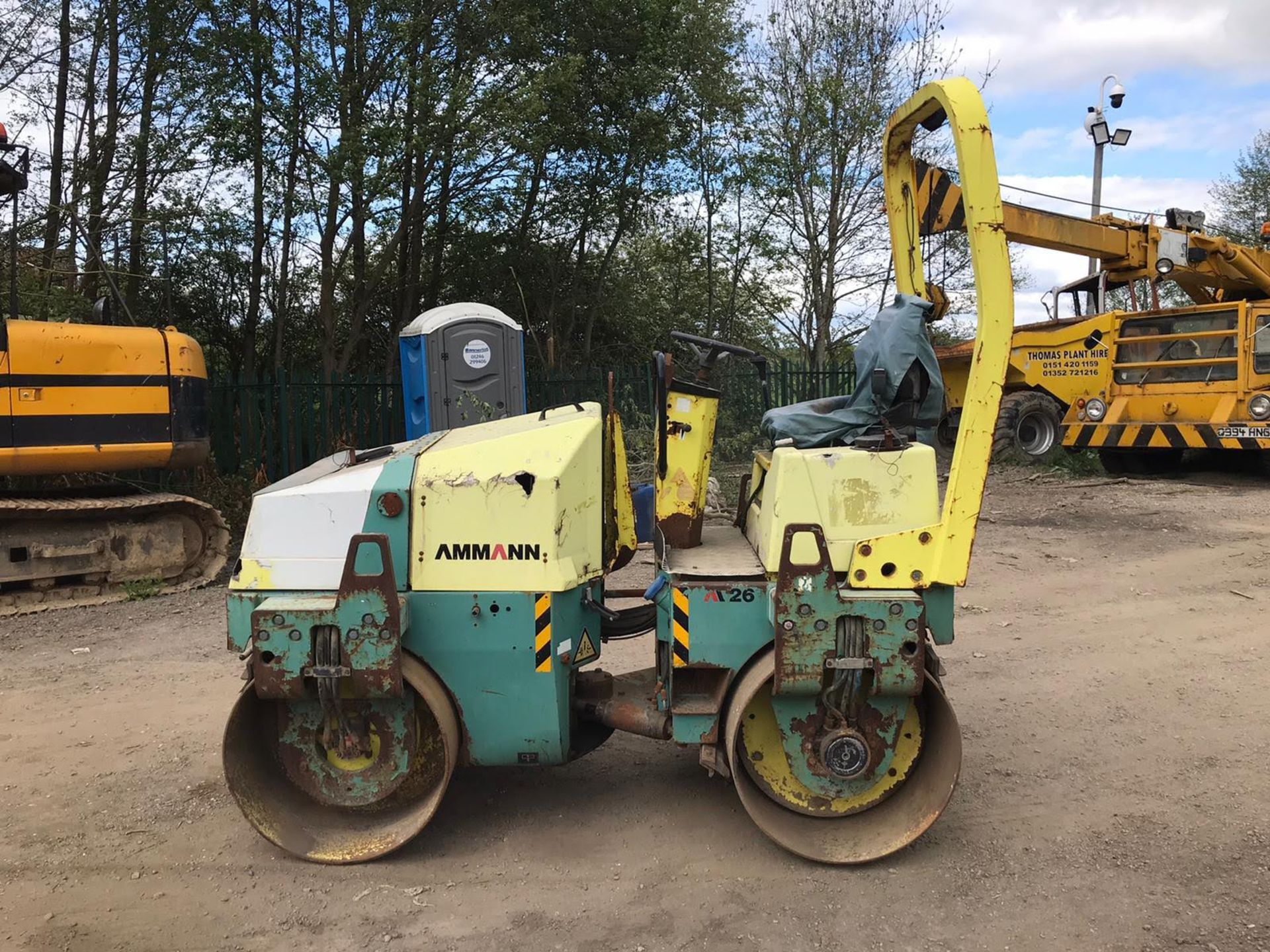 AMMANN RIDE ON VIBRATING ROLLER, RUNS, DRIVES AND VIBRATES, 1424 HOURS, 1200MM *PLUS VAT* - Image 3 of 4