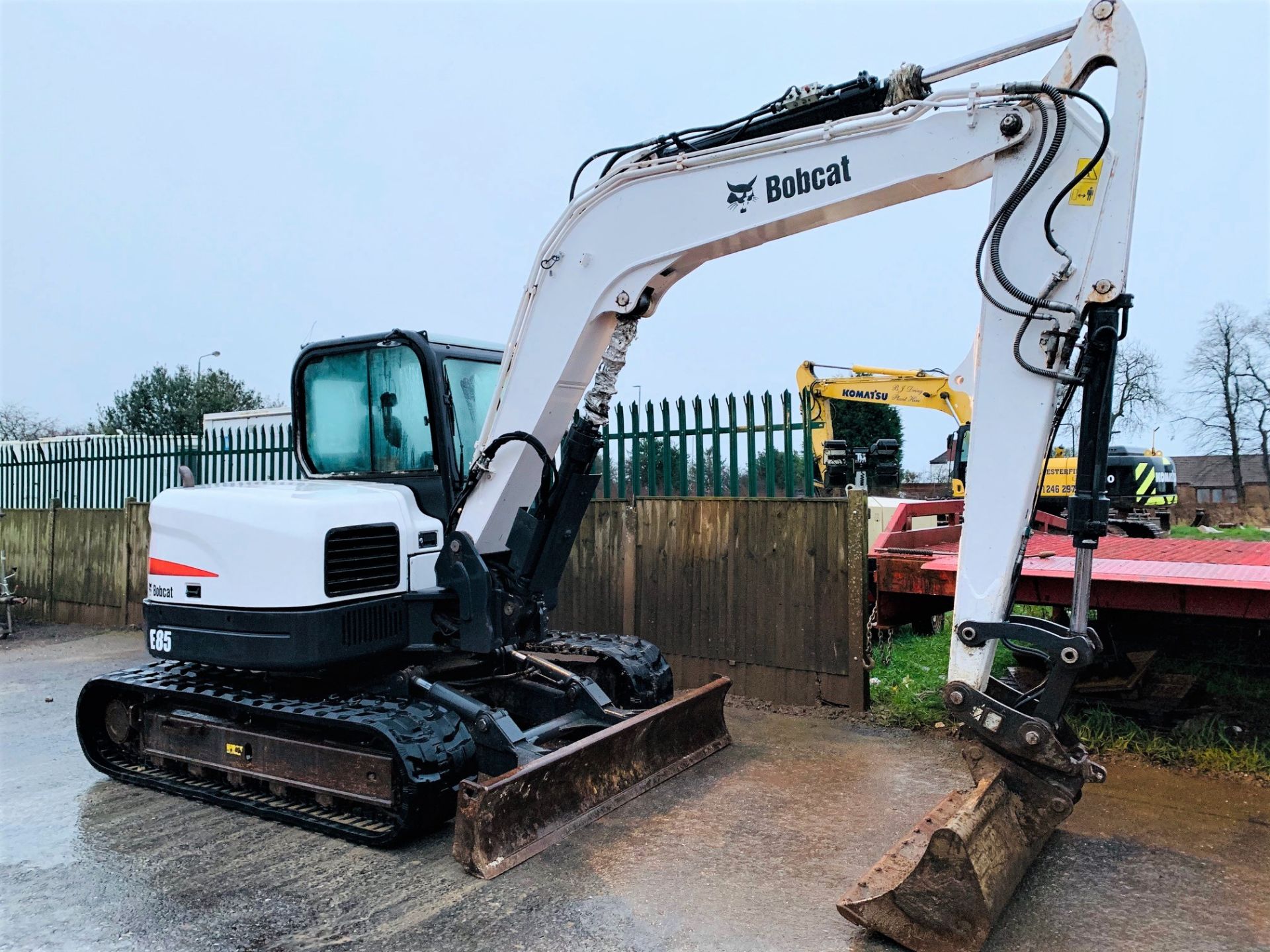BOBCAT E85 RUBBER TRACKED CRAWLER DIGGER / EXCAVATOR, YEAR 2014, 3637 HOURS, AIR CON, CE MARKED - Image 5 of 13