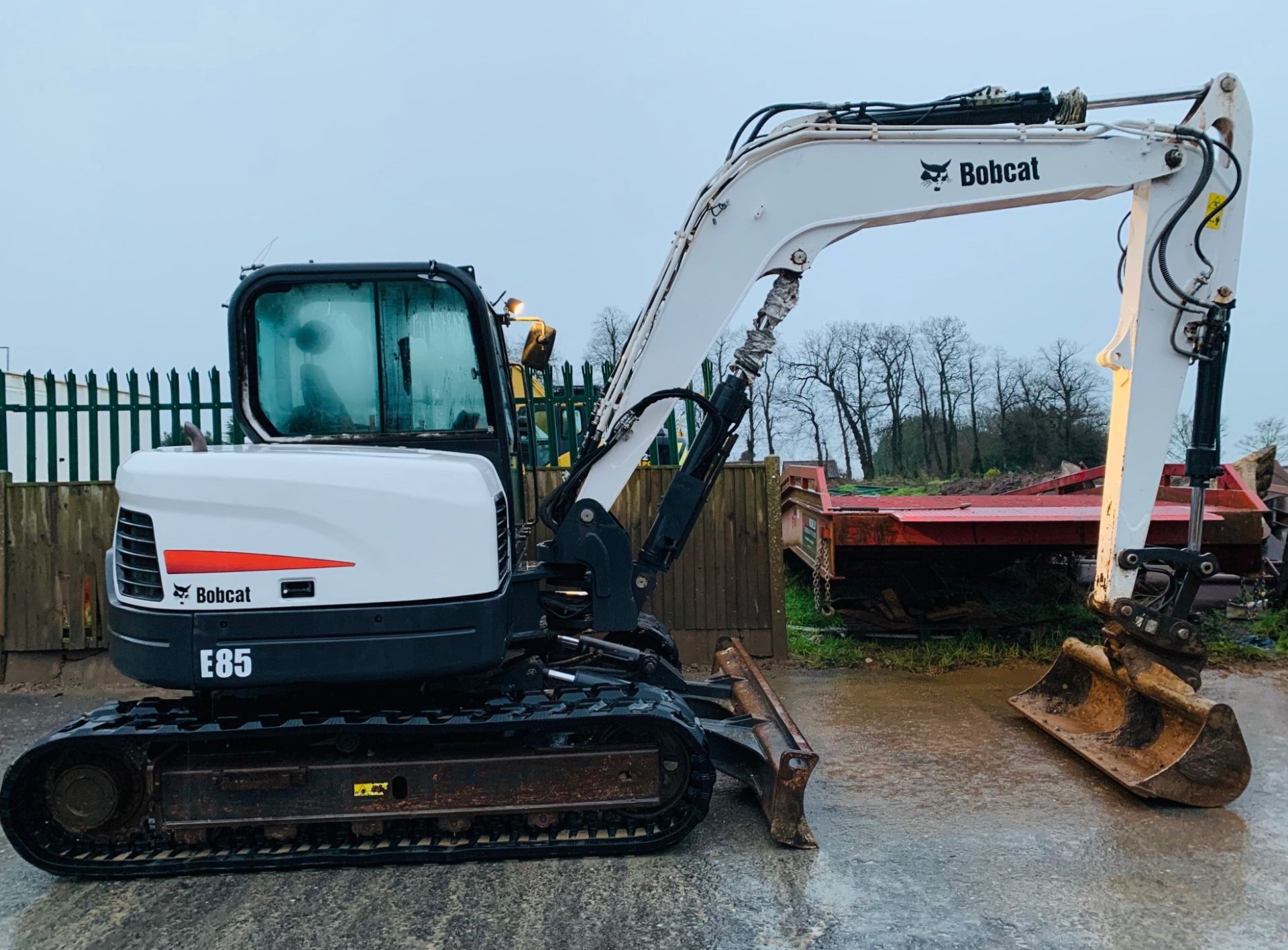 BOBCAT E85 RUBBER TRACKED CRAWLER DIGGER / EXCAVATOR, YEAR 2014, 3637 HOURS, AIR CON, CE MARKED - Image 6 of 13