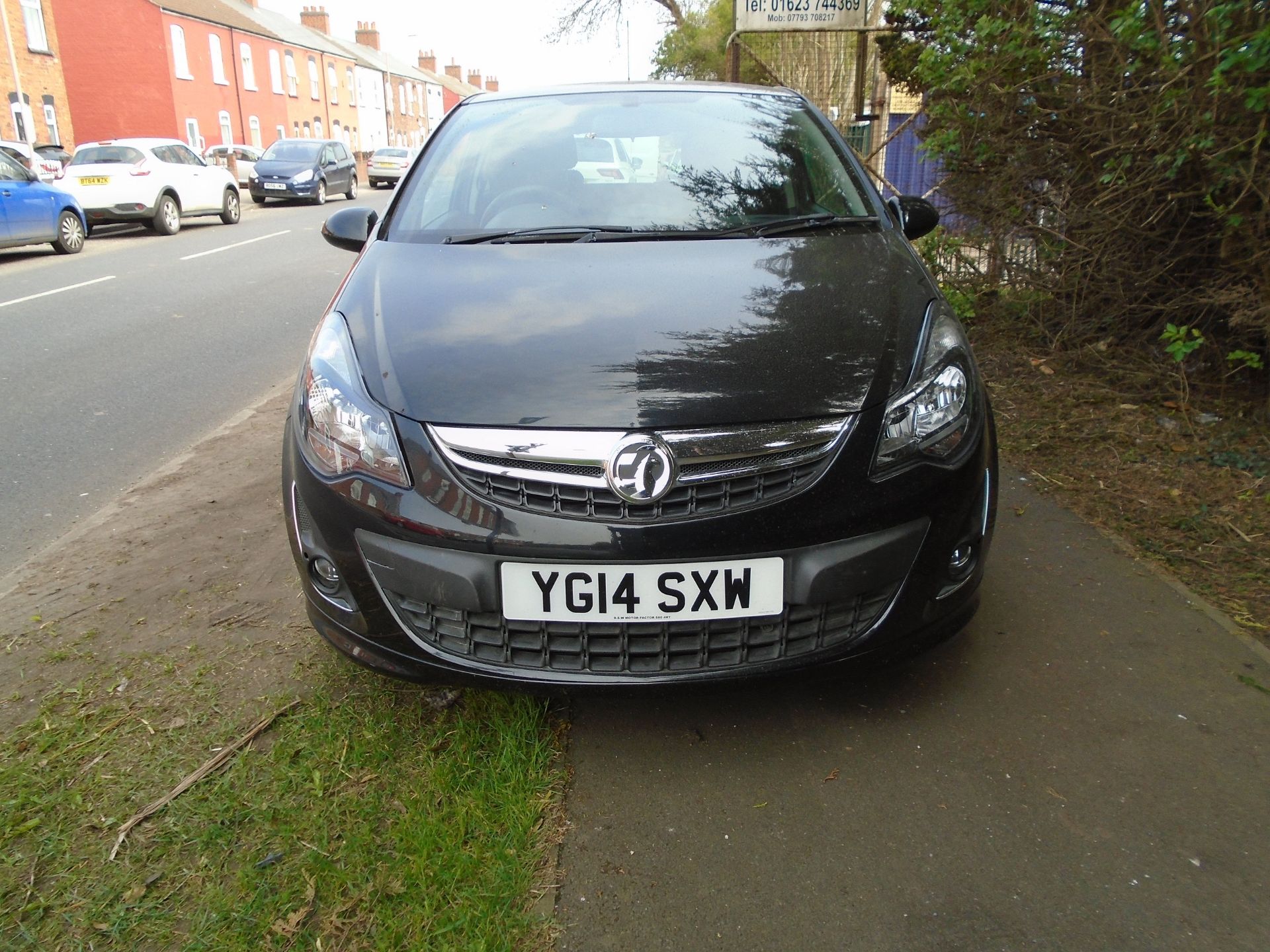 2014/14 REG VAUXHALL CORSA BLACK EDITION 1.4 TURBO BLACK 3DR HATCHBACK *NO VAT* - Image 2 of 8