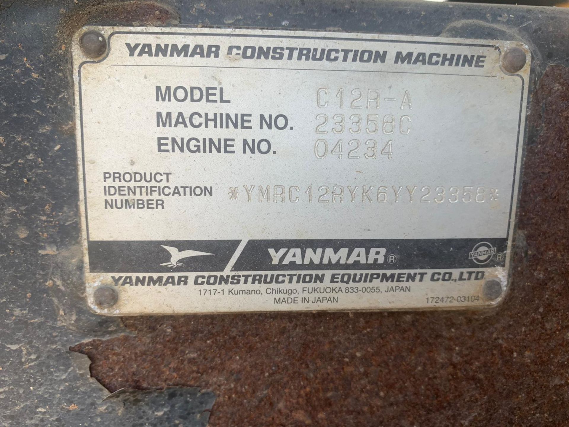 YANMAR C12R-A TRACKED DUMPER, RUNS, WORKS AND TIPS, SHOWING 411 HOURS (UNVERIFIED) *PLUS VAT* - Image 12 of 12