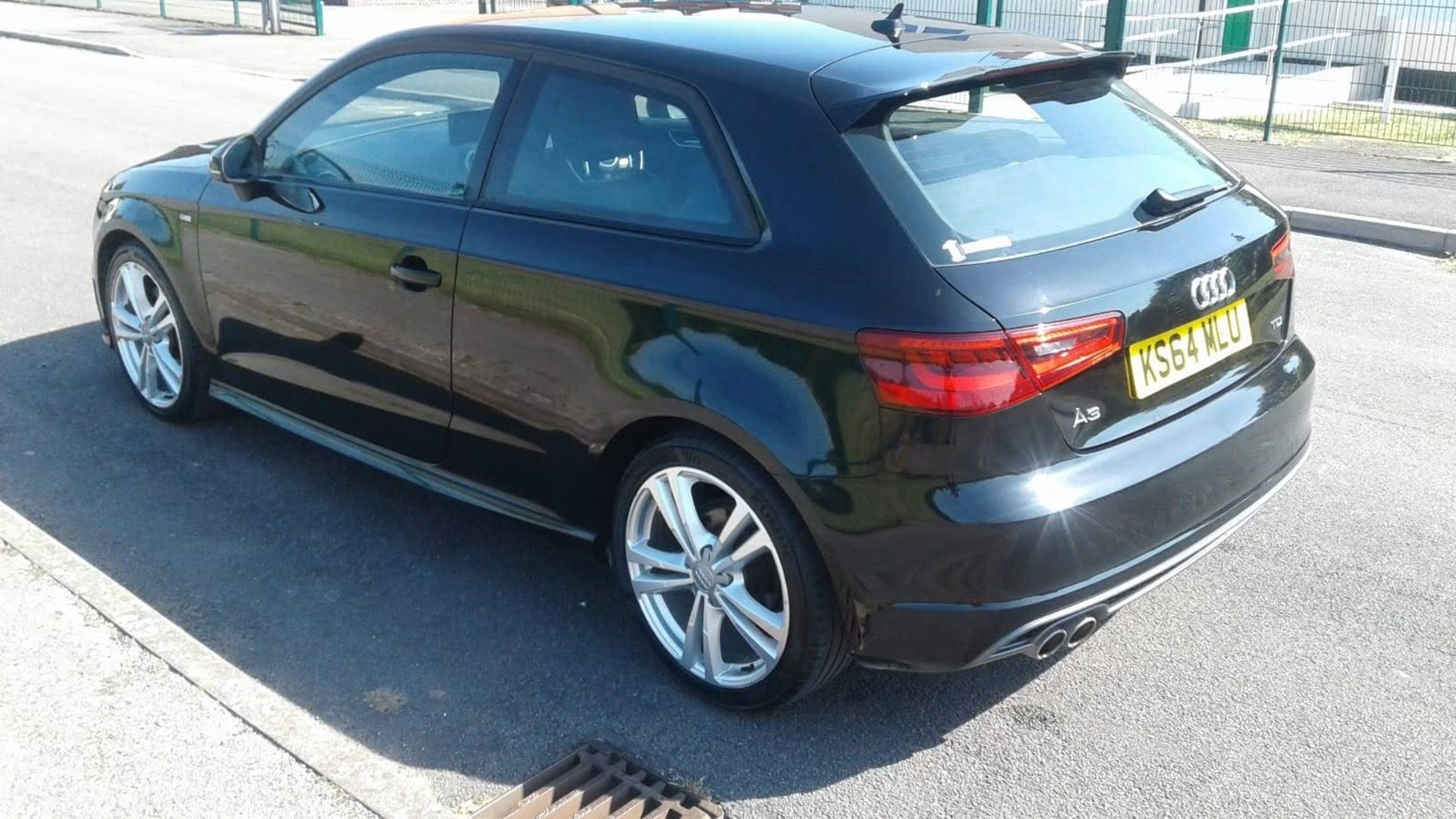 2015/64 REG AUDI A3 S LINE TDI 2.0 DIESEL BLACK 3DR HATCHBACK, SHOWING 0 FORMER KEEPERS *NO VAT* - Image 5 of 14