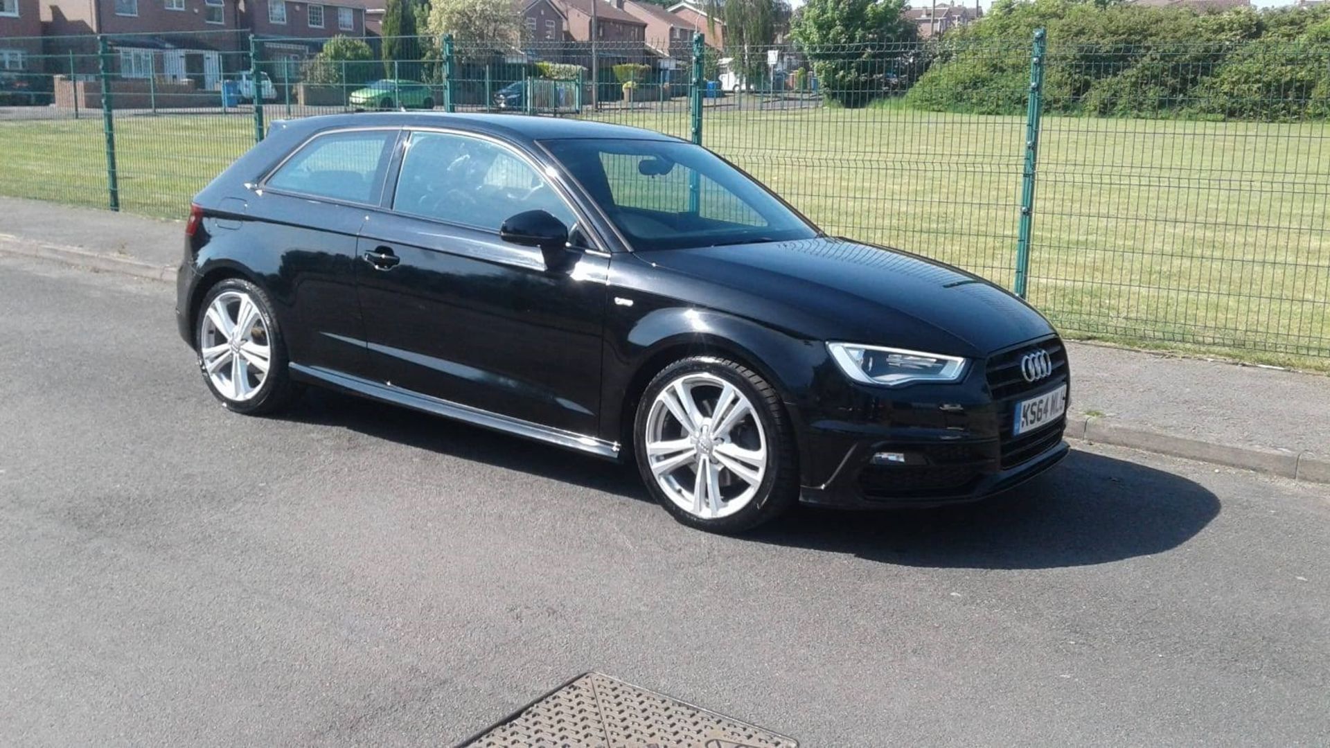 2015/64 REG AUDI A3 S LINE TDI 2.0 DIESEL BLACK 3DR HATCHBACK, SHOWING 0 FORMER KEEPERS *NO VAT*