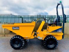 ONLY 3 HOURS! 2019 THWAITES 3 TONNE STRAIGHT TIP DUMPER, MACH 570, NEW / UNUSED, ROAD LIGHTS