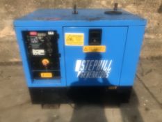 SUPER SILENT STEPHILL 10KVA GENERATOR 115/230V, 50Hz KUBOTA DIESEL ENGINE, RUNS & MAKES POWER