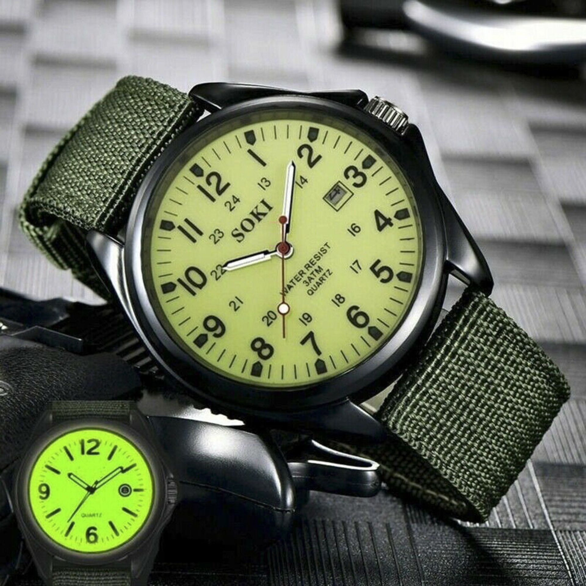 NEW & UNUSED SOKI FASHION QUARTZ LUMINOUS MILITARY INFANTRY ARMY STYLE MENS WRIST WATCH *PLUS VAT* - Image 2 of 3