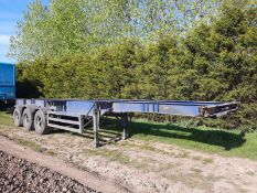 40FT SKELETAL TRAILER, STEEL SUSPENSION, 12 TWISTLOCKS, ROR DRUM BRAKES. 1988 PEAK *PLUS VAT*