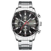 BRAND NEW UNUSED MENS HIGH QUALITY STAINLESS STEEL BAND & CASE CURREN CHRONOGRAPH WATCH *NO VAT*