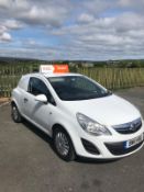 2011/11 REG VAUXHALL CORSA CDTI ECOFLEX 1.25 DIESEL WHITE CAR DERIVED VAN, SHOWING 1 FORMER KEEEPER