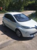 2015/65 REG RENAULT ZOE DYNAMIQUE NAV AUTO ELECTRIC WHITE 5DR HATCHBACK, SHOWING 1 FORMER KEEPER