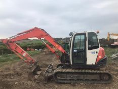 KUBOTA K080-3 TRACKED CRAWLER EXCAVATOR, C/W 2 X BUCKETS, RUNS, DRIVES AND DIGS *PLUS VAT*