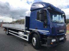 2013/13 REG IVECO EUROCARGO 180E25S 18 TON ALLOY DROP SIDE TRUCK IDEAL SCAFFOLDING WAGON *PLUS VAT*