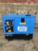 SUPER SILENT STEPHILL 11/17 KVA GENERATOR, 115/230, 50HZ, IZUZU DIESEL ENGINE, RUNS & MAKES POWER