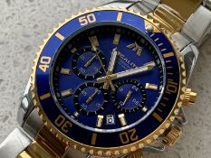 BRAND NEW WITH TAGS MENS DIVER STYLE CHRONOGRAPH WATCH BEZEL SIZE 43MM *NO VAT*