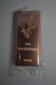 GENUINE .999 = 99.9% PURE COPPER BULLION 1KG - ELEPHANT FACE!