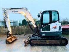 BOBCAT E85 RUBBER TRACKED CRAWLER DIGGER / EXCAVATOR, YEAR 2014, 3637 HOURS, AIR CON, CE MARKED