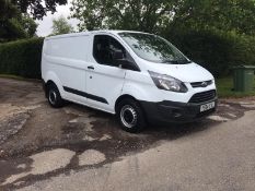 2014/64 REG FORD TRANSIT CUSTOM 270 2.2 DIESEL WHITE PANEL VAN, SHOWING 0 FORMER KEEPERS *PLUS VAT*