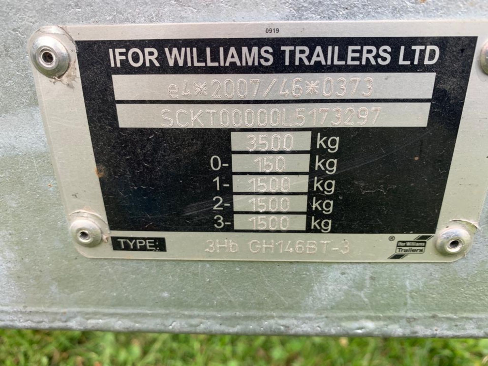 RARE 2020 IFOR WILLIAMS TRI-AXLE TRAILER, GH146BT-3 VERY LITTLE USE 3 WEEKS OLD AS NEW CONDITION - Image 3 of 3