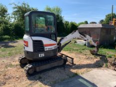 BOBCAT E25 RUBBER TRACKED COMPACT EXCAVATOR / DIGGER, YEAR 2014, 15.3 KW, MASS 2516 KG *PLUS VAT*