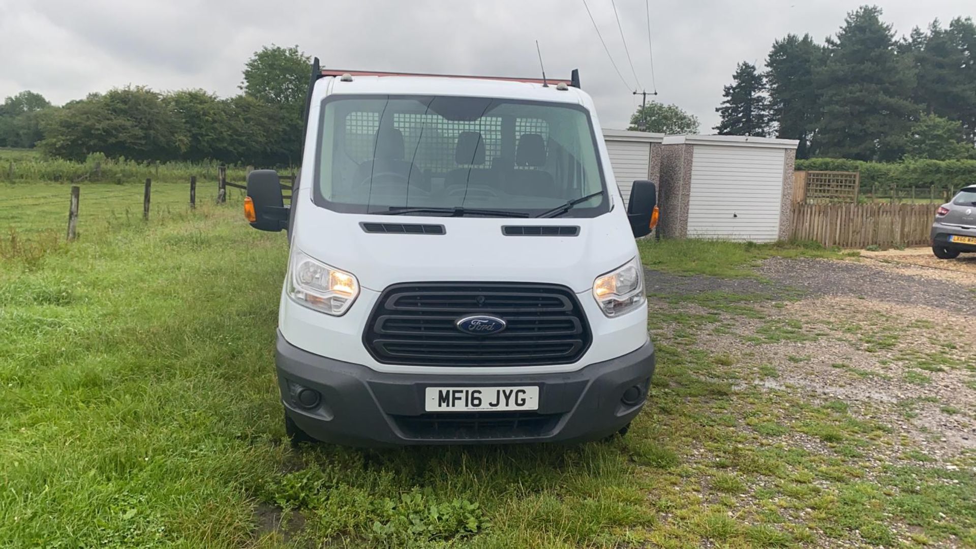 2016/16 REG FORD TRANSIT 155 T350 RWD FLATBED 2.2 DIESEL WHITE, SHOWING 0 FORMER KEEPERS *NO VAT* - Image 2 of 10