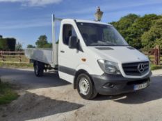 2014/64 REG MERCEDES-BENZ SPRINTER 313 CDI MWB DROPSIDE LORRY, 1 PLC OWNER FROM NEW,