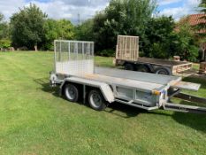 IFOR WILLIAMS 10FT X 6FT TWIN AXLE 3500KG PLANT TRAILER, YEAR 2018, JUST BEEN SERVICE BY MAIN DEALER