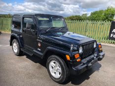 JEEP WRANGLER 4.0 LIMITED EDITION SAHARA 2 SEAT 2 DOOR AUTOMATIC 4X4, GENUINE 75624 MILES FROM NEW