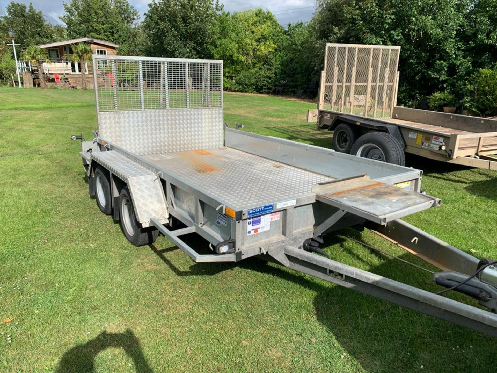 IFOR WILLIAMS 10FT X 6FT TWIN AXLE 3500KG PLANT TRAILER, YEAR 2018, JUST BEEN SERVICE BY MAIN DEALER - Image 2 of 15