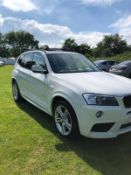 2012/62 REG BMW X3 XDRIVE 20D M SPORT 2.0 DIESEL AUTOMATIC 185 BHP, SHOWING 2 FORMER KEEPERS