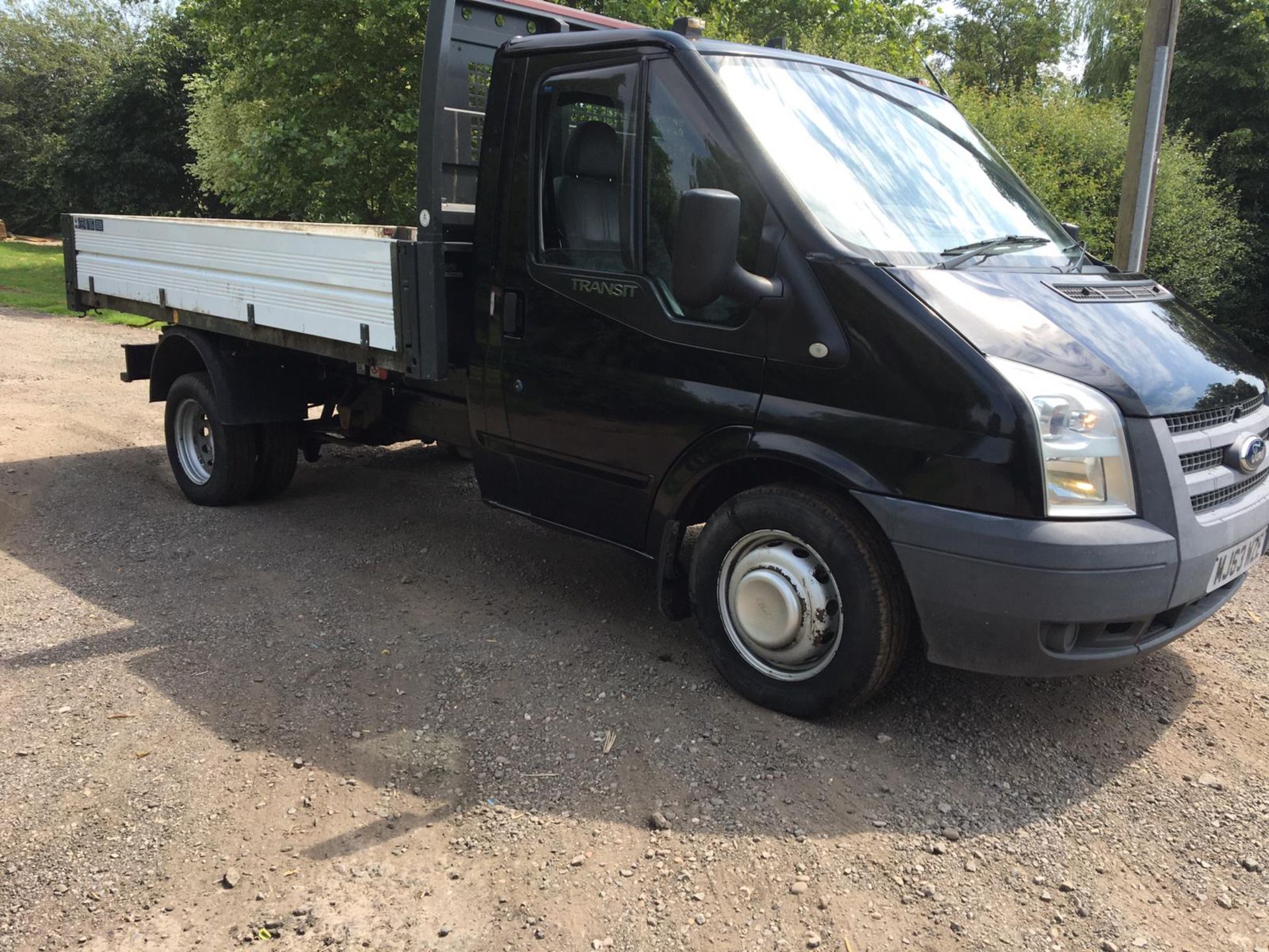 2013/63 REG FORD TRANSIT 100 T350 RWD 2.2 DIESEL DROPSIDE LORRY TIPPER, SHOWING 0 FORMER KEEPERS