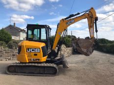 2016 JCB 51R-1 RUBBER TRACKED CRAWLER EXCAVATOR / DIGGER, 2672 HOURS, RUNS, DRIVES, DIGS *PLUS VAT*