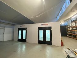 BRAND NEW SPRAY BOOTH WITH DRYING ROOM USING INFRARED HEATING, TRANSIT CUSTOM, SCISSOR LIFT, HANNEX DIGGER, MOWERS Ends Sunday 5th July 2020