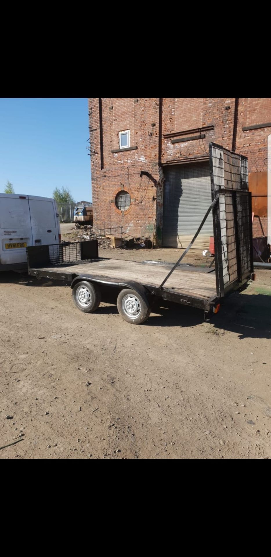 6FT X 12FT TWIN AXLE TRAILER WITH RAMP AND MANUAL WINCH *NO VAT*
