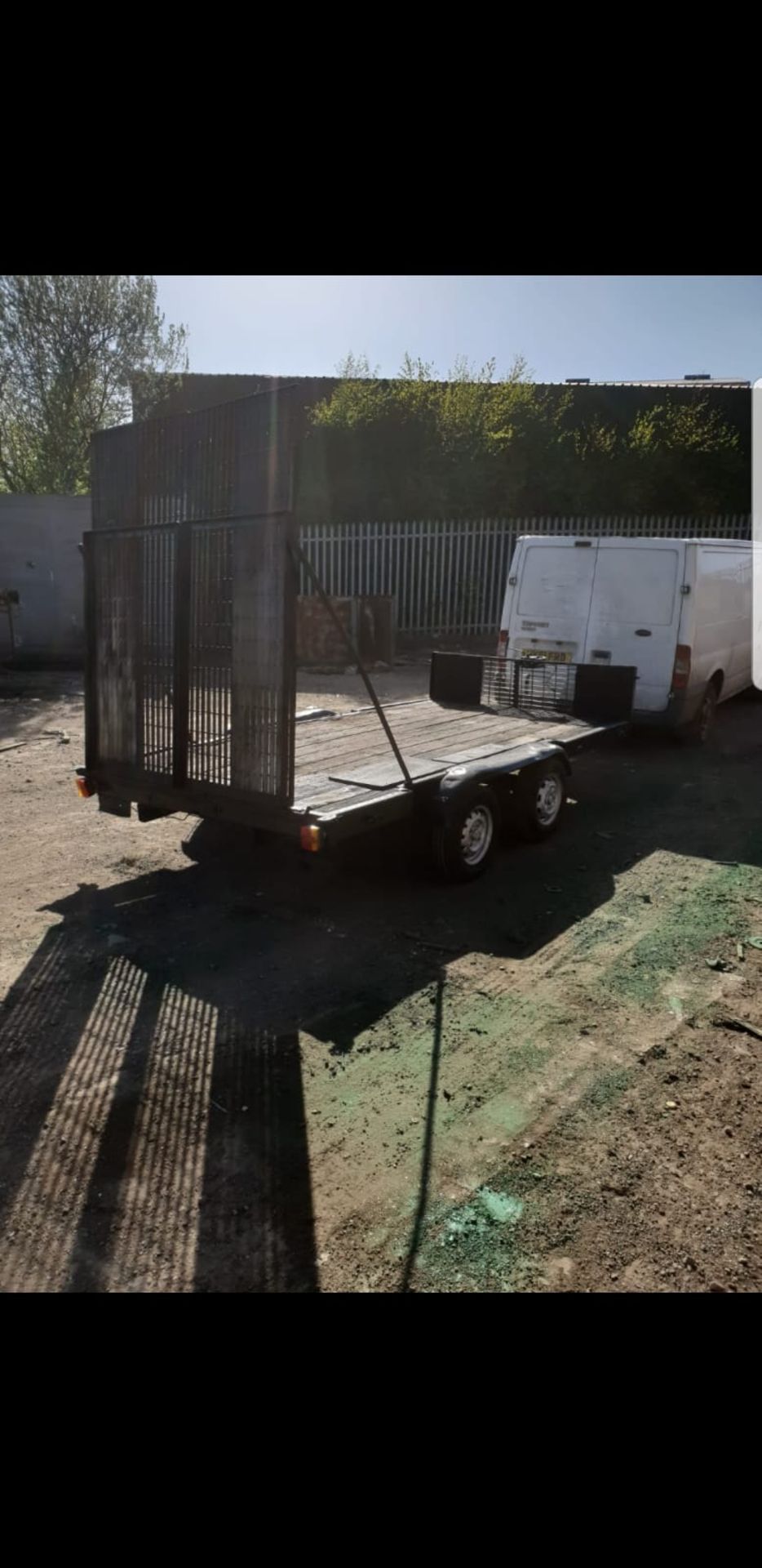 6FT X 12FT TWIN AXLE TRAILER WITH RAMP AND MANUAL WINCH *NO VAT* - Image 3 of 7