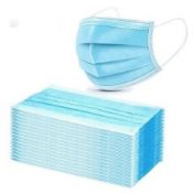 100 IN TOTAL 3 X PLY DISPOSABLE FACE MASKS *NO VAT*