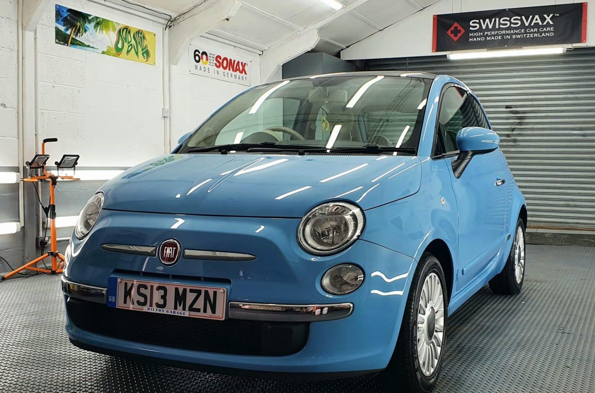 2013/13 REG FIAT 500 LOUNGE RHD 1.25 PETROL BLUE 3 DOOR HATCHBACK, SHOWING 1 FORMER KEEPER *NO VAT*