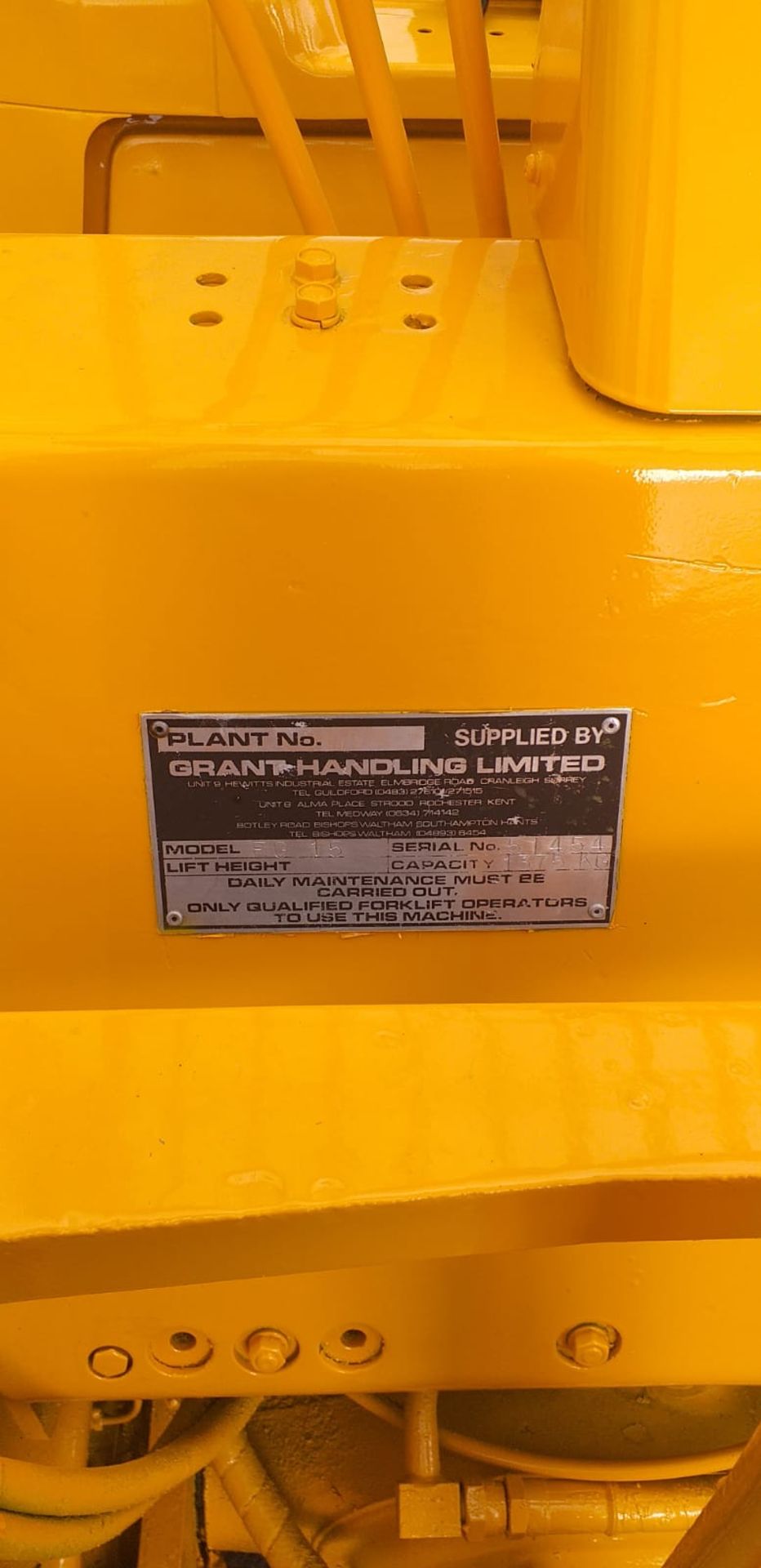 MITSUBISHI FG15 1.4 TON CAPACITY YELLOW PETROL FORKLIFT, RUNS, WORKS, LIFTS, 1694 HOURS *PLUS VAT* - Image 13 of 15