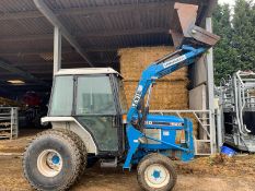 FORD 1920 BLUE COMPACT UTILITY 4x4 TRACTOR C/W LEWIS LANDLUGGER 33 FRONT LOADER ATTACHMENT BUCKET