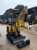 2020 RHINOCEROS XN08 EXCAVATOR RUBBER TRACKS, CANOPY, 3 X BUCKETS, RUNS, DRIVES AND DIGS *PLUS VAT*