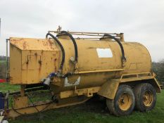 1989 TWIN AXLE TOW ABLE YELLOW OIL TANK, SERIAL NUMBER: VE 355 *PLUS VAT*
